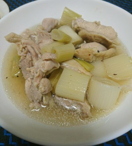 鶏の水煮と梅干しご飯